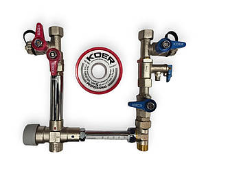 Комплект підключення водонагрівача 1/2" з термозмішувачем