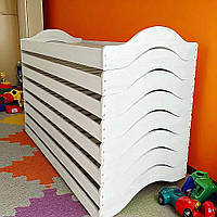Дитяче ліжко Монтессорі Економ-1 120×60×20 см Штабельоване ЛДСП Біла Аляска