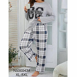 Піжама "Демі" з довгим рукавом і з бамбуковим волокном Розміри: 48,50,52,54,56 (49305)