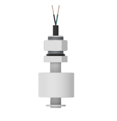 Поплавковий датчик рівня води ELP 03a, пластиковий сигналізатор рівня, фото 1