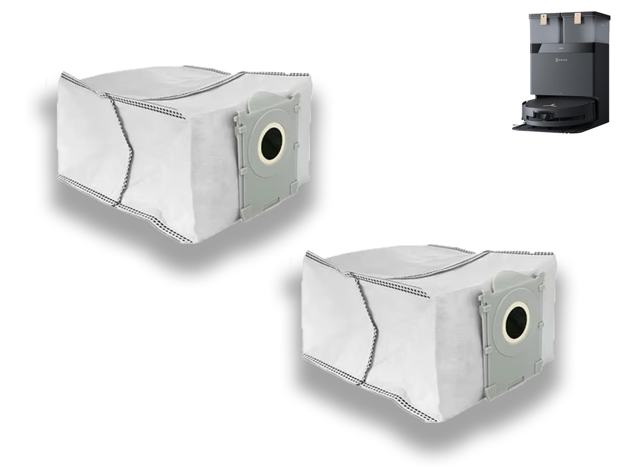 Комплект пилозбірних мішків (2 шт.) для робота-пилососа Ecovacs X8 Omni, фото 1