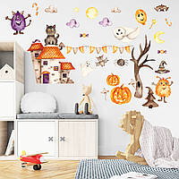 Наклейка вінілова Набір Гарбузове містечко розмір аркуша 1100 х 500 мм, глянцева