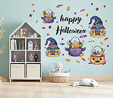 Наклейка вінілова Набір Happy Halloween розмір аркуша 1100х500 мм, глянцевая