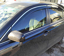 Дефлектори вікон із хром молдингом (вітровики) Toyota Camry V40 2006-2011 (Fly)
