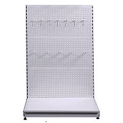 Перфорований стелаж 1450*950 мм, приставний торговий стелаж, стелаж з перфорацією, стелаж для гачків, стелаж для інструментів