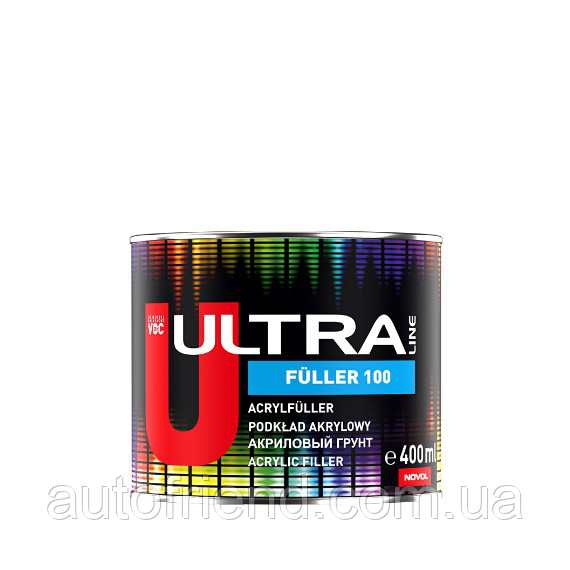 Грунт акрил. сірий Novol ULTRA LINE 100 5+1 (к-т 0,400 +0,080 л), фото 1