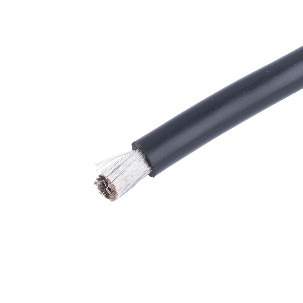 Силіконовий дріт 8AWG (8.3mm2-1650/0.08TS) чорний, 1 м