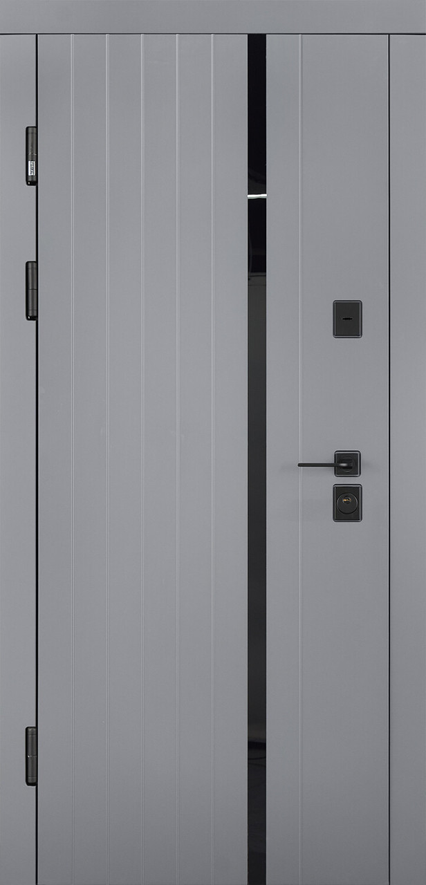 Вхідні двері з графітовим дзеркалом модель Selena комплектація Megapolis MG3 ABWEHR (583), фото 1