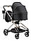 Коляска 2 в 1 Bair Moon Gold Edition MG-01 чорний, фото 4