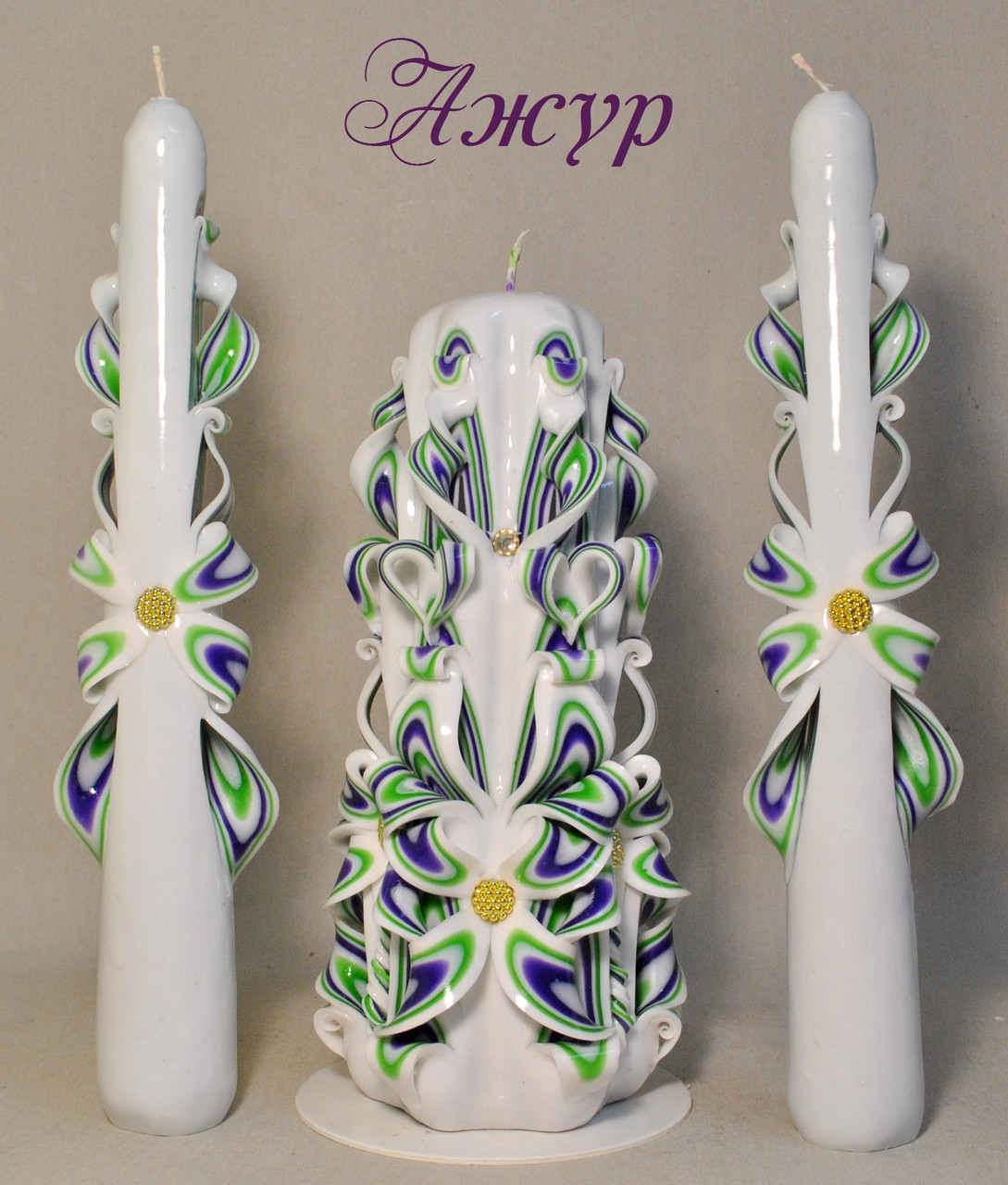 Набір весільних різальних свічок, фото 1