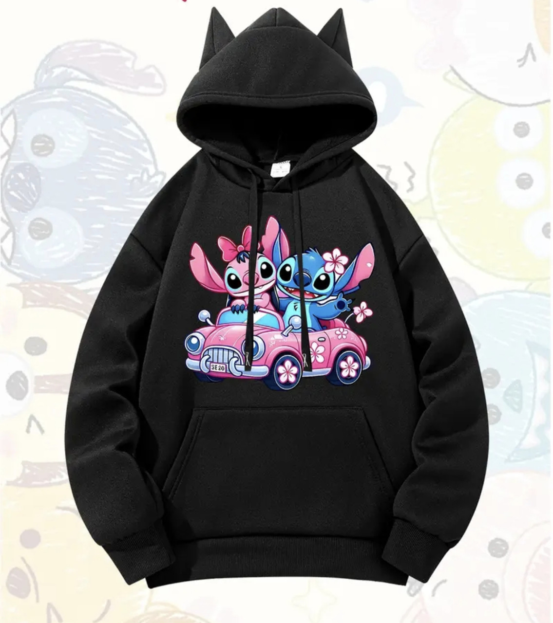 Жіноче худі з вушками і принтом Стіч, фото 1