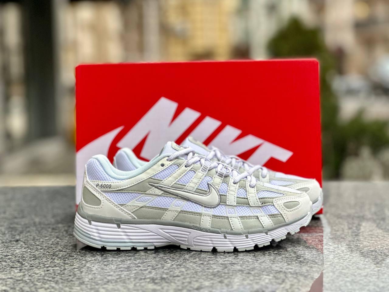 Чоловічі кросівки Nike P-6000 White Білі Взуття Найк П-6000 текстиль сітка повсякденні демісезон, фото 1