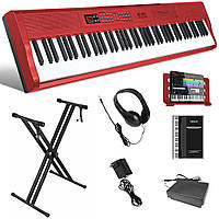 Цифрове піаніно Fesley FEP160 RD (стійка, педаль, пюпітр, навушники, накидка, блок живлення)