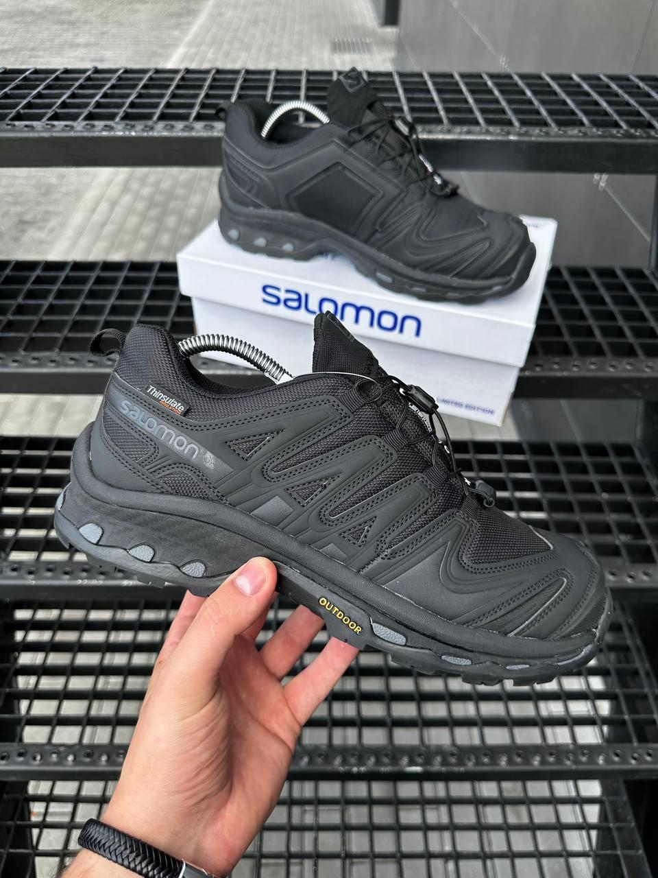 Чоловічі чорні термо кросівки Salomon XA Pro, чоловічі зимові термо кросівки, непромокаючі кросівки Соломон - фото 1 - id-p2400679737