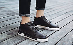 Напівчеревики чоловічі зі шнурками весна-осінь коричневий, Київ