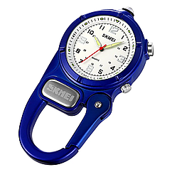 Годинник кварцовий з карабіном Skmei 2232 + LED-ліхтарик (Синій)