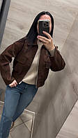 Куртка бомбер жіноча стильна коричнева