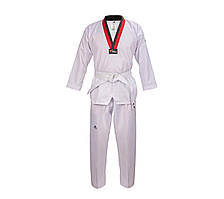 Добок для Тхеквондо ADI-START з ліцензією WT з червоно-чорним коміром | білий | ADIDAS ADITS01