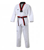 Добок для Тхеквондо ADI-CLUB з ліцензією WT з червоно-чорним коміром | білий | ADIDAS ADITCB01WT