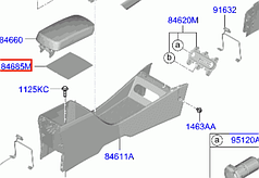 Коврик центральної консолі Hyundai Kona Electric (17-) 84685K4000TRY