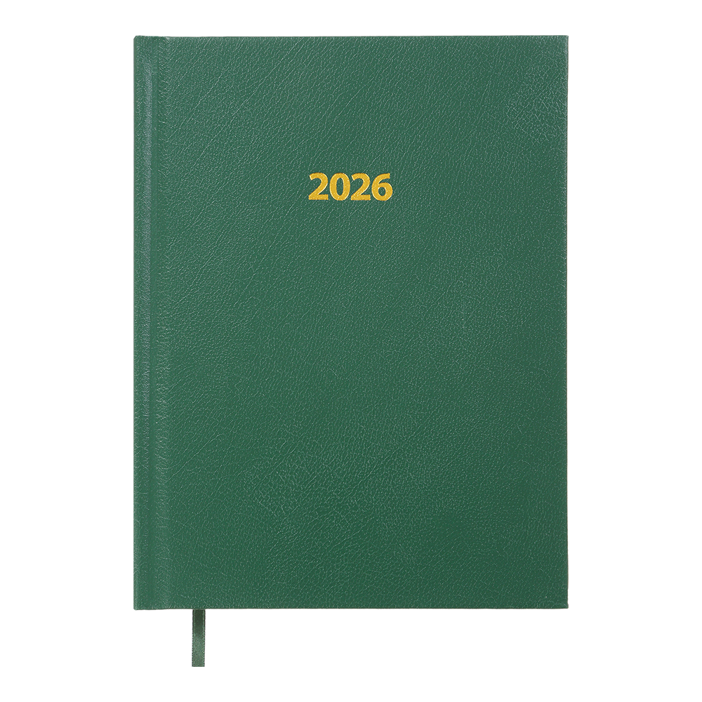 Щоденник датований BUROMAX 2025, ф.A5 STRONG, зелений, штуч. шкіра, фото 1