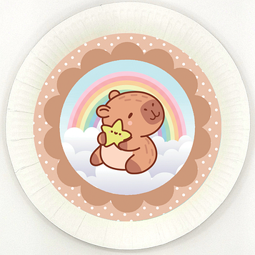 "Капібара" - Тарілочки 18 см (упаковка 8 шт)