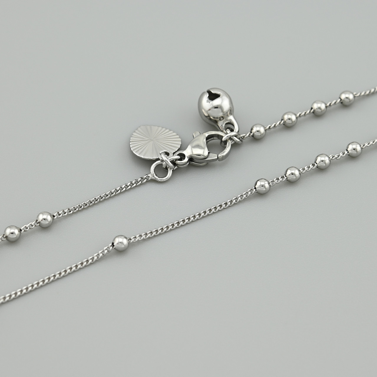 Браслет на ногу Санторіні 56022 ширина 2.5 мм позолота Біле Золото довжина 26, фото 1