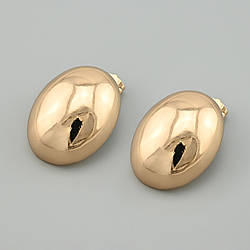 Сережки гвоздики Сфера 55807 розмір 31х25 мм вага 17.6 г позолота 18К