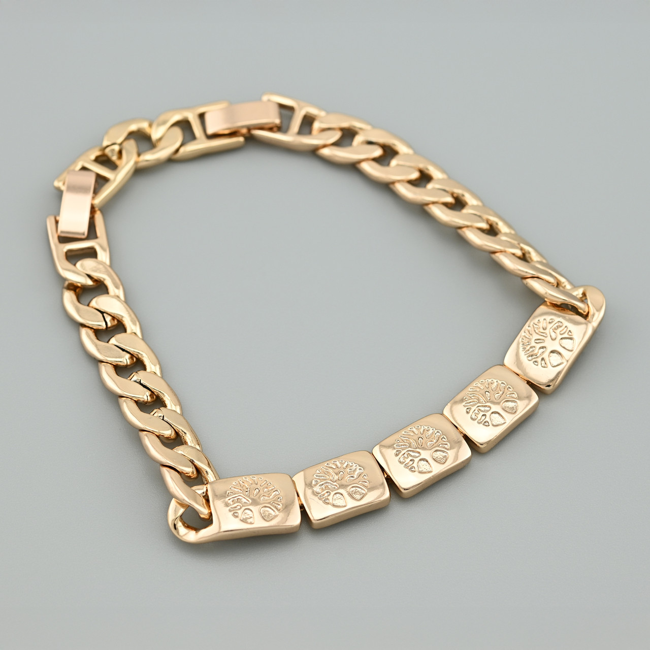 Браслет Дерево життя 48921 ширина 8 мм позолота 18К довжина 17+3, фото 1