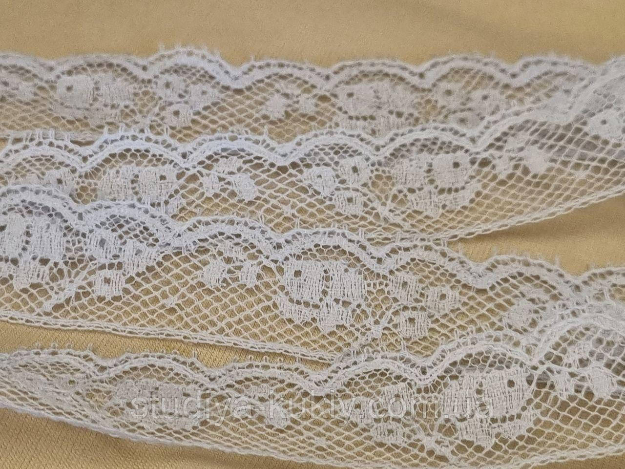 Мереживо натуральне, тонке, блакитне, Франція. №5077. Ширина 20 мм., фото 1