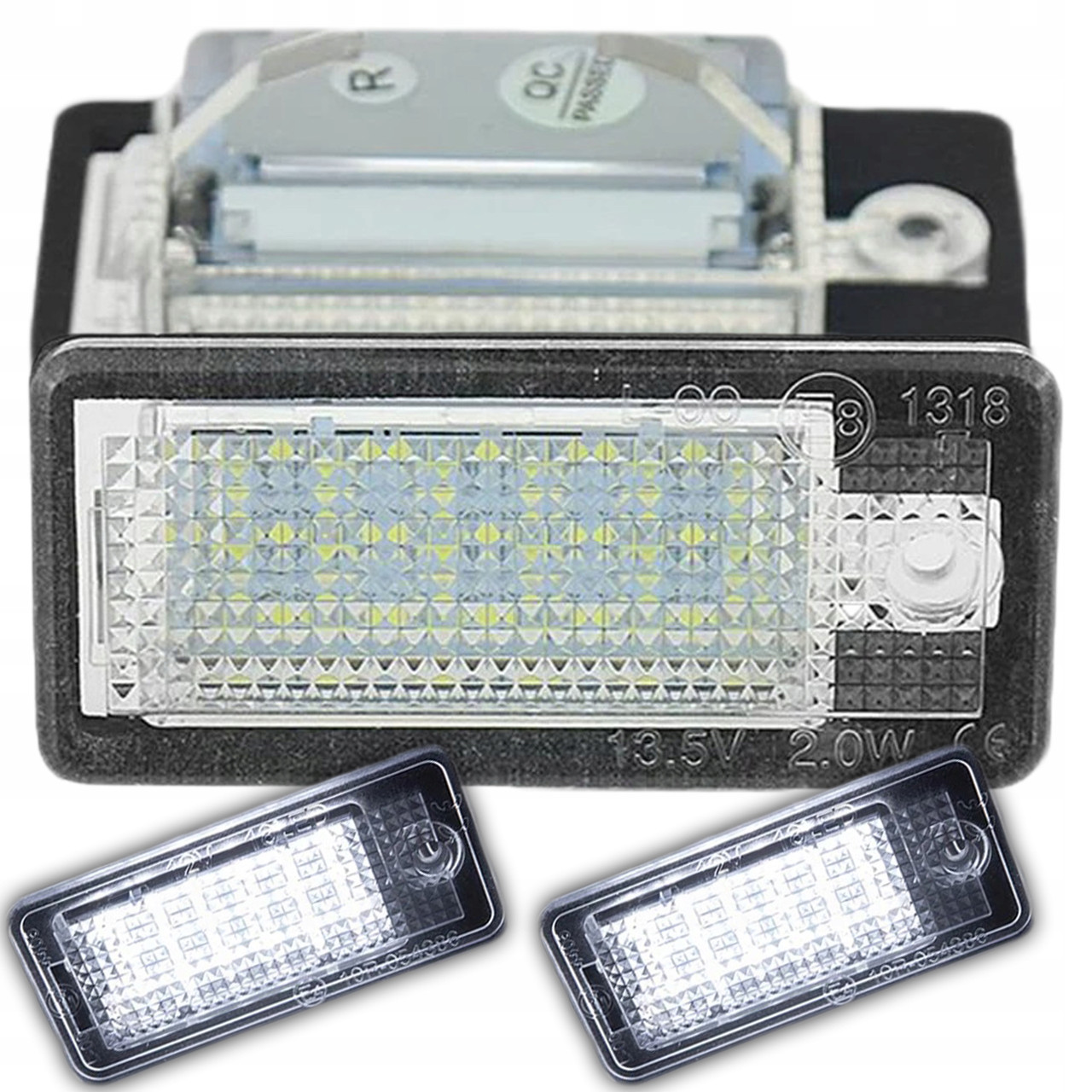 Підсвітка LED лампи номерного знака Audi A3 8P A4 B6 B7 A6 C6, фото 1