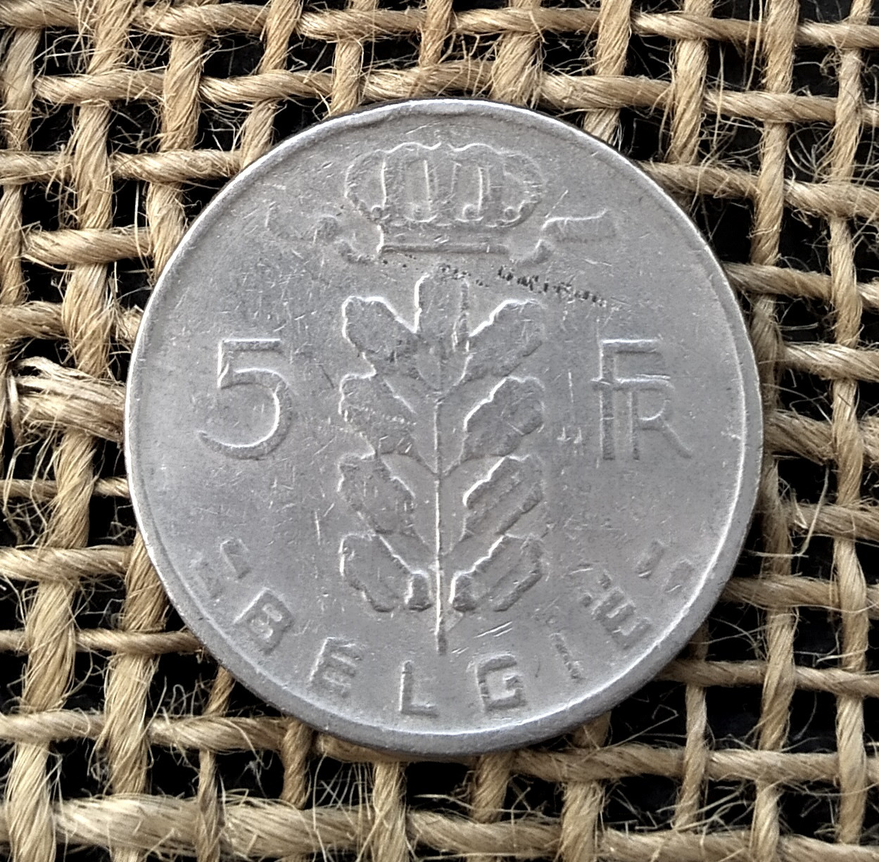 5 франкiв 1967 року. Бельгiя, фото 1