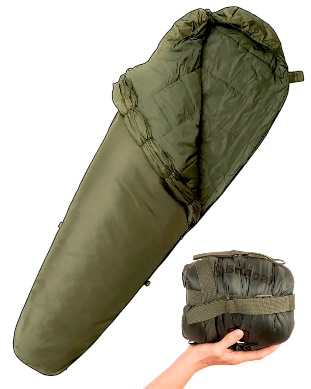 Спальний мішок компактний теплий Snugpak Softie Elite 3 LZ 220х75 см хакі, фото 1