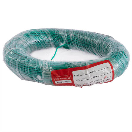 Дріт багатожильний 0.3mm2 (22AWG/16xD0.15 мм, мідь, PVC), зелений, 1 м, фото 2