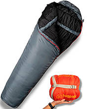 Спальний мішок зимовий Snugpak Travelpak 4 (до -10°С) сірий, спальник з москітною сіткою