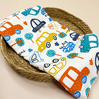 Пелюшка тепла "Машинки" фланель (байка) велика 90*100 см, 1 шт