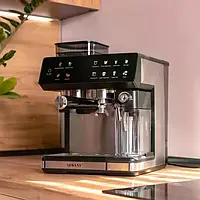 Кавомашина Sokany SK-04032 1800Вт, автоматична, подвійна помпа, 20 рівнів помелу, резервуар 2.6л, сенсорне керування