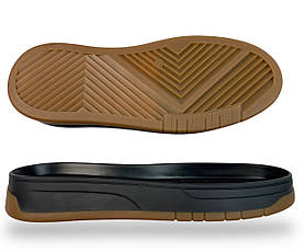 Підошва чоловіча Блек-12 чорна з бежевим 40-45