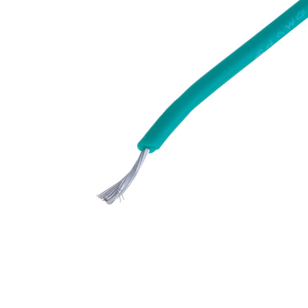 Силіконовий дріт 24AWG (0.2mm2 40/0.08TS) зелений, 1 м