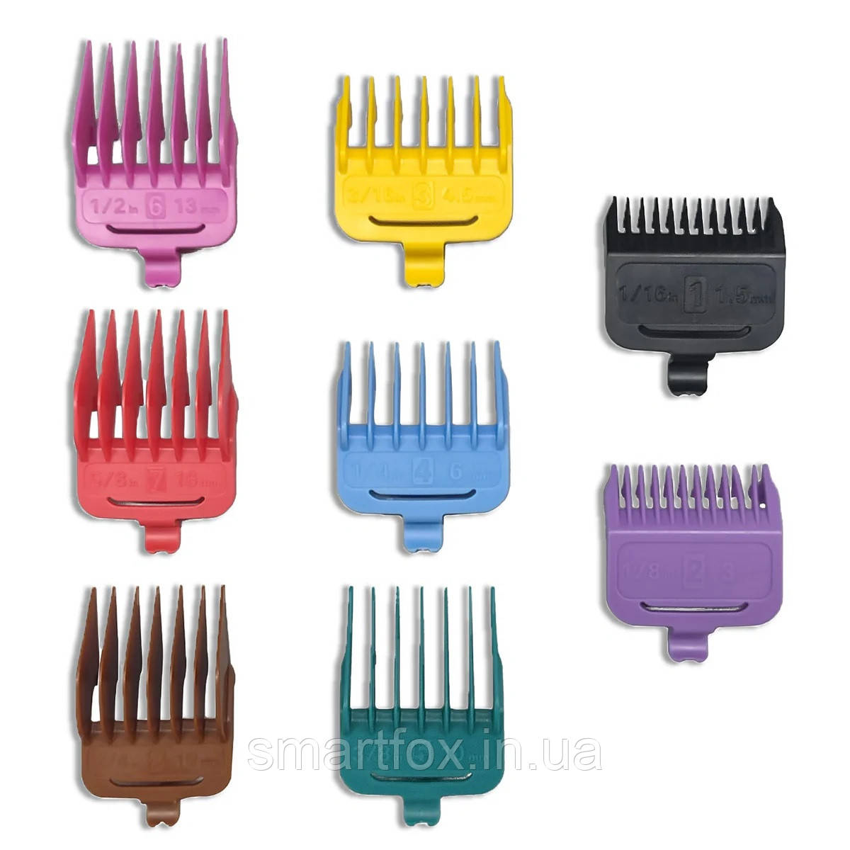 Набір насадок для стриження VGR V-890 (8 насадок 1.5 - 19 мм)