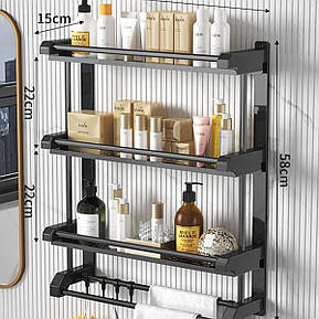 Полиця для ванної кімнати 3 яруси LI-106, фото 2