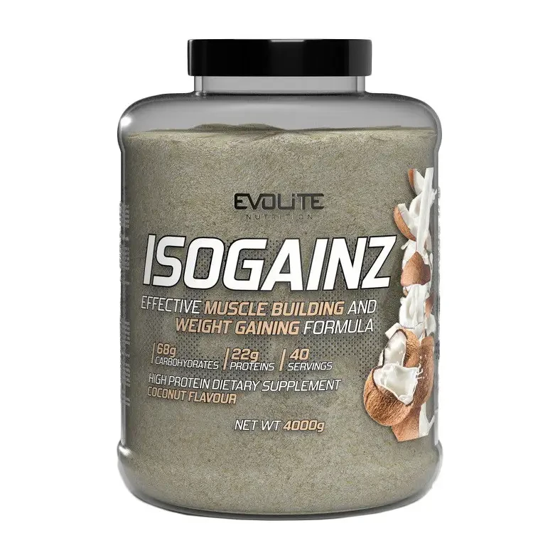 Гейнер для набору маси Evolite Nutrition Iso Gainz 4 kg (різні смаки), фото 1