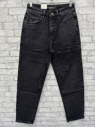 Модні чоловічі джинси МОМ у темно-сірому кольорі звужені