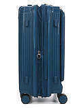 Набір валіз Франція (L M S-3шт) поліпропілен синій/Airtex 647, фото 8