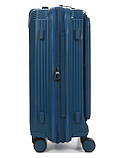 Набір валіз Франція (L M S-3шт) поліпропілен синій/Airtex 647, фото 7