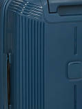 Набір валіз Франція (L M S-3шт) поліпропілен синій/Airtex 647, фото 9