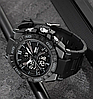 Годинник чоловічий наручний спортивний Skmei 2221 з подвійним дисплеєм і підсвічуванням (Чорний), фото 3
