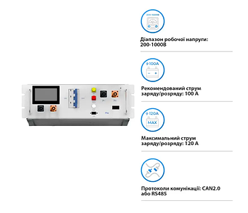 BMS для батарей DEYE BOS-G PRO 200-1000Vdc 120A (BOS-G-PDU-2)