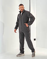 Спортивный костюм мужской, двойной флис полар 48-50, 52-54 Син1002-515