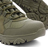 Армійські тактичні черевики утеплені Партизан PRO Хакі, тактичне взуття для ЗСУ, Військові зелені берці, фото 2